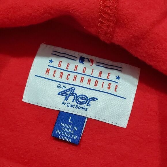 Los Angeles Angels Red Pullover Hoodie G-III 4Her by Carl Banks Womens Size L - Picture 7 of 7